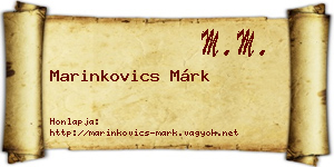 Marinkovics Márk névjegykártya