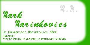 mark marinkovics business card