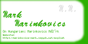 mark marinkovics business card